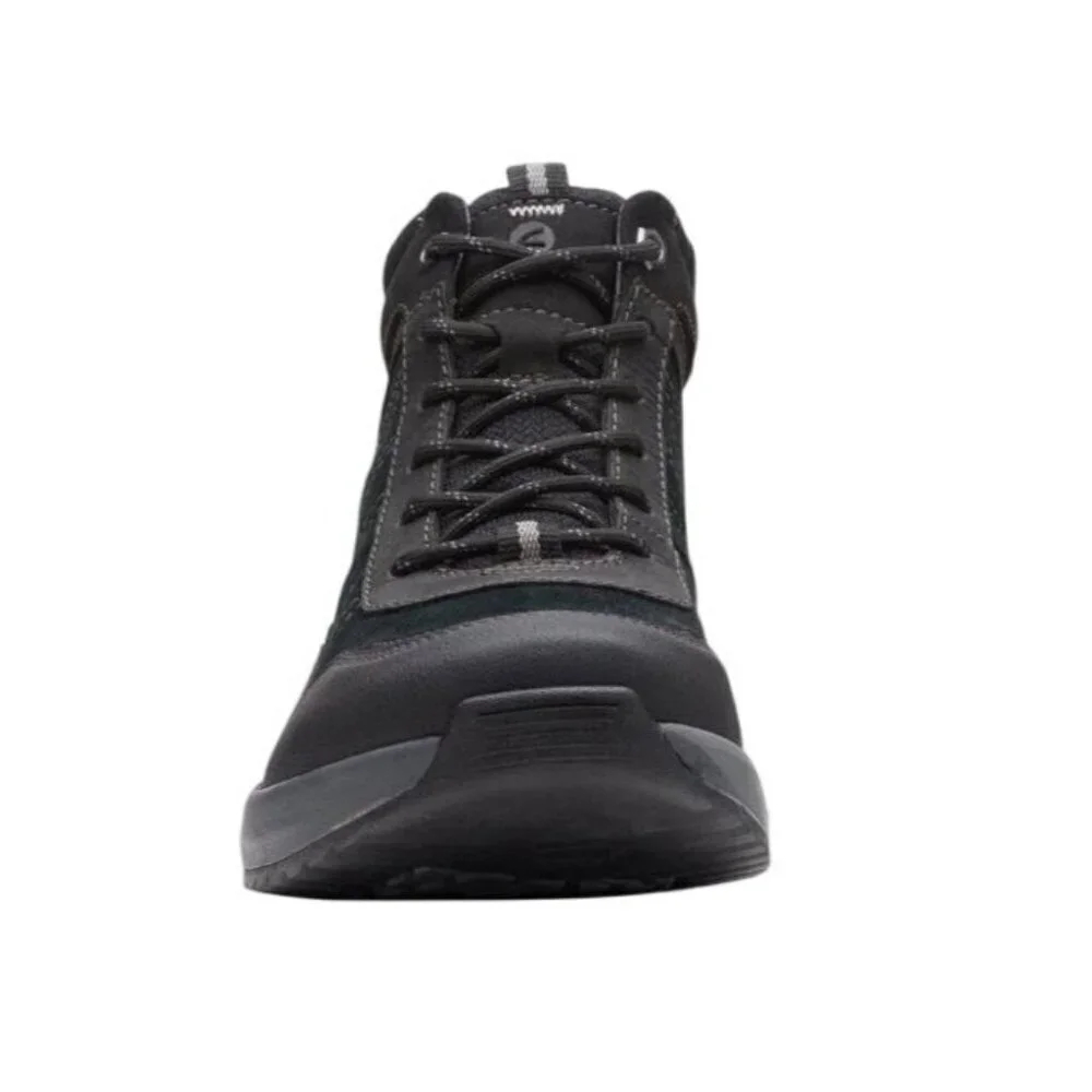 CLARKS / Wellman / Black Leather / Construction Boots / Size 9